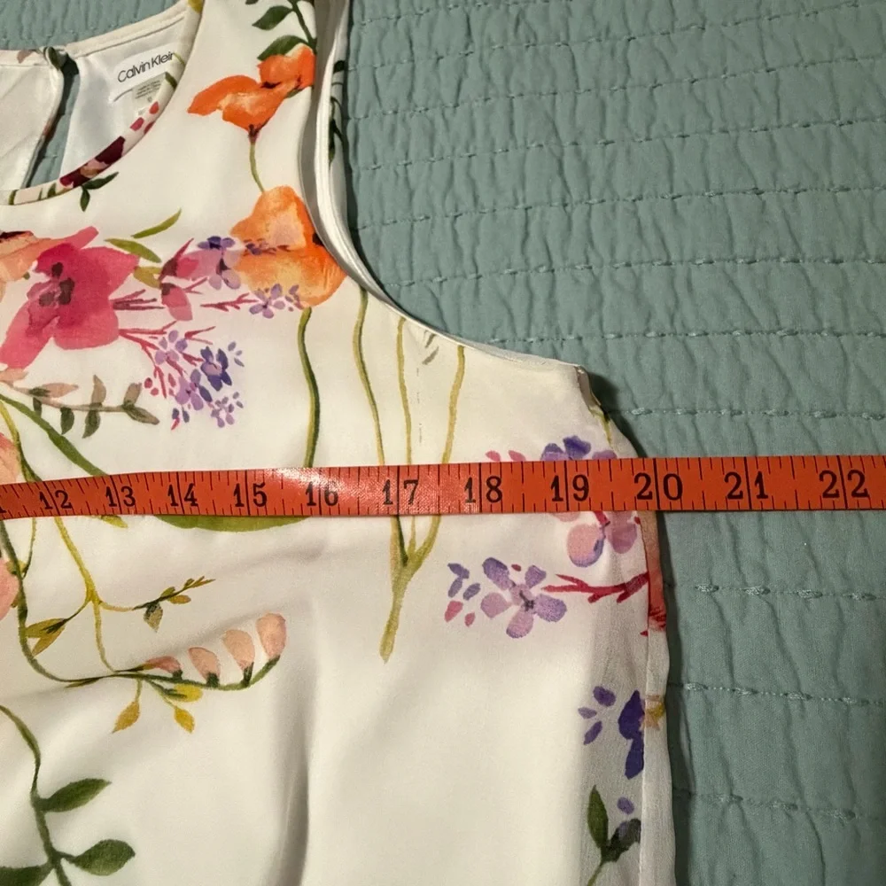 Calvin Klein Floral Sleeveless Dress - 10 - Picture 7 of 8